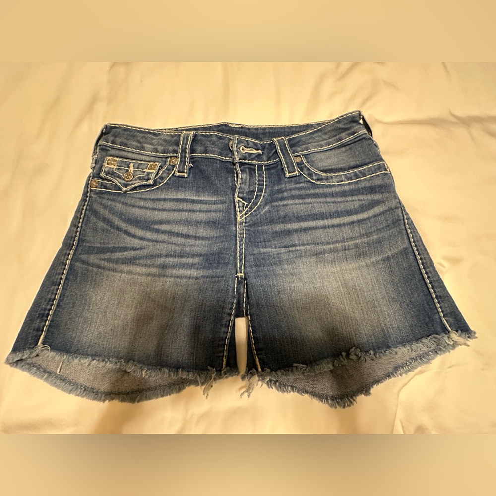 True Religion- Denim Blue Women's Shorts 5”